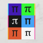 colorblock happy pi日 ポストカード (正面)