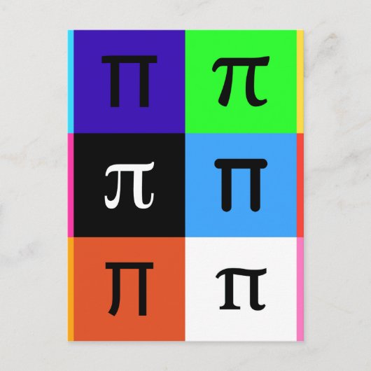 colorblock happy pi日 ポストカード (正面)