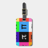 colorblock happy pi日 ラゲッジタグ (正面縦)