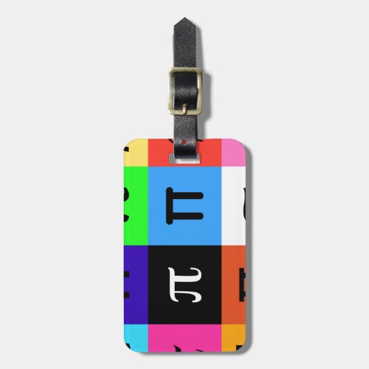 colorblock happy pi日 ラゲッジタグ (正面縦)