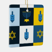 colorblock hebrew hanukkah セラミックオーナメント (右)