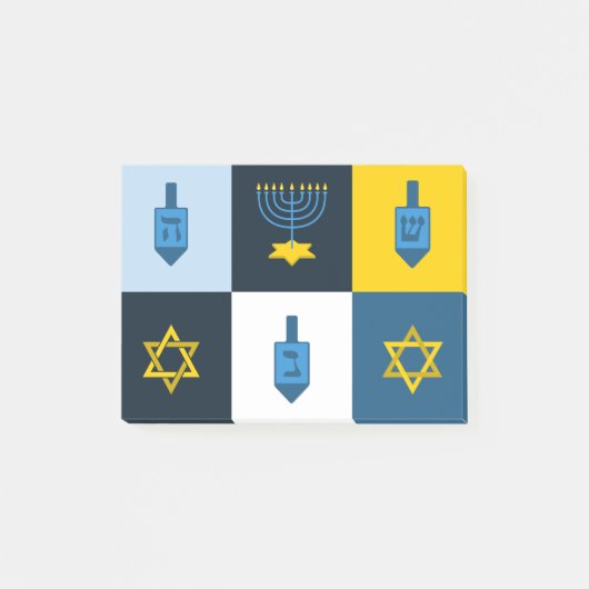 colorblock hebrew hanukkah ポストイット (正面)