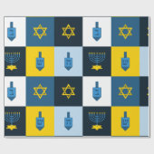 colorblock hebrew hanukkah ラッピングペーパー (フラット)