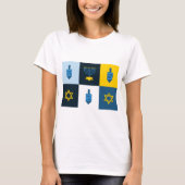 colorblock hebrew hanukkah tシャツ (正面)