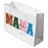 Colorblock MAMA抱き枕 – 両面と素晴らしい ラージペーパーバッグ (裏面アングル)