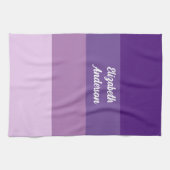 Colorblock Purple Horizontalストライプ キッチンタオル (横)