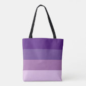 Colorblock Purple Horizontalストライプ トートバッグ (裏面)