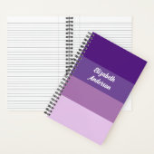 Colorblock Purple Horizontalストライプ ノートブック (内側)