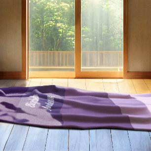 Colorblock Purple Horizontalストライプ フリースブランケット