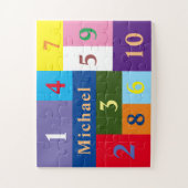 ColorBlocks + Name & Numbers 11"x14"オーバーサイズPc ジグソーパズル (縦)