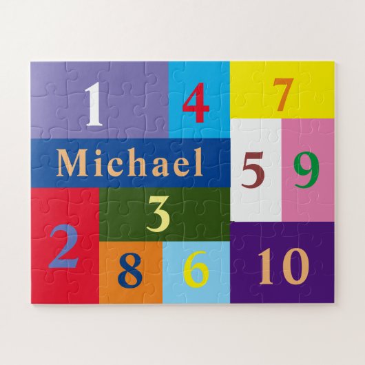 ColorBlocks + Name & Numbers 16"x20"オーバーサイズPc ジグソーパズル (横)