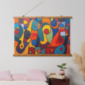 Colorcube 1キュビカラフルズム 吊り下げ型タペストリー (寝室)