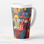 Colorcube 1キュービズムカラフルラテマグカップ カフェラテマグ (右アングル)