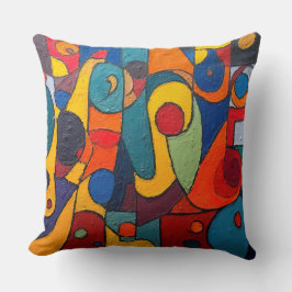 Colorcube 1キュービズムカラフル装飾用クッション クッション