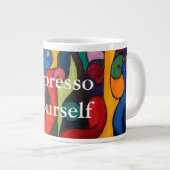 Colorcube 2カラフルキュービズム専門マグカップ ジャンボコーヒーマグカップ (正面右)