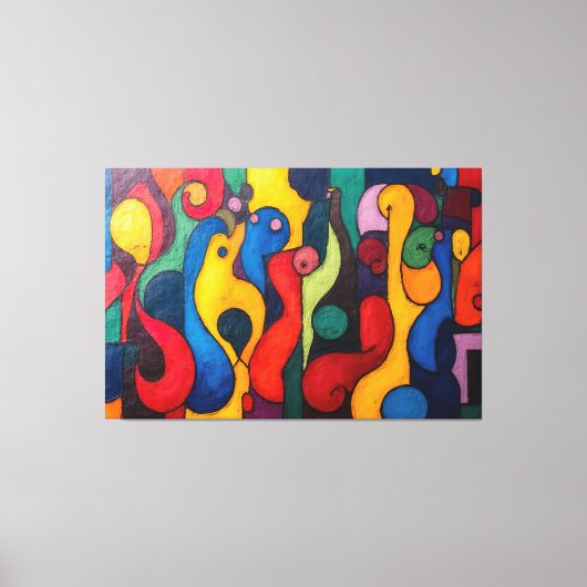 Colorcube 2カラフル Cubismキャンバス印刷 キャンバスプリント (正面)