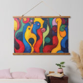 Colorcube 2キュビカラフルズム 吊り下げ型タペストリー (寝室)