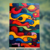 Colorcube 2キュビズムカラフルアクリル記号 アクリルサイン (ニュートラル)