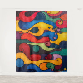 Colorcube 2キュビズムカラフルタペストリー タペストリー