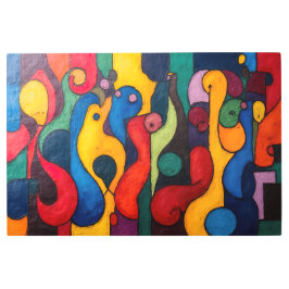 Colorcube 2キュービズムカラフルメタルウォールアート メタルプリント