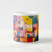 Colorcube 3キュービズムカラフル専門マグカップ ジャンボコーヒーマグカップ (正面)