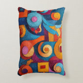 Colorcube 4キュービズムカラフルアクセント枕 アクセントクッション (正面(垂直))