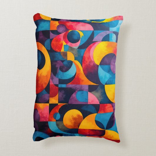 Colorcube 6キュービズムカラフルアクセント枕 アクセントクッション (裏面(縦))