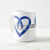 Colorectal Cancer Backbone Heart Blue Awareness  コーヒーマグカップ (正面左)