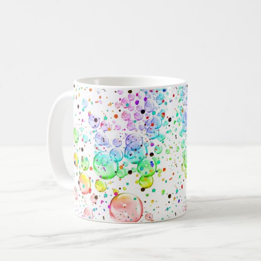 Colored Bubbles Coffee Mug コーヒーマグカップ (正面左)