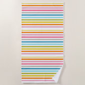 Colored Candy Stripes ビーチタオル (正面)