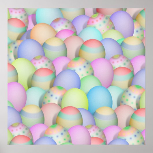 Colored Easter Eggs Background ポスター (正面)