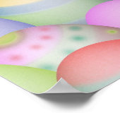 Colored Easter Eggs Background ポスター (角)
