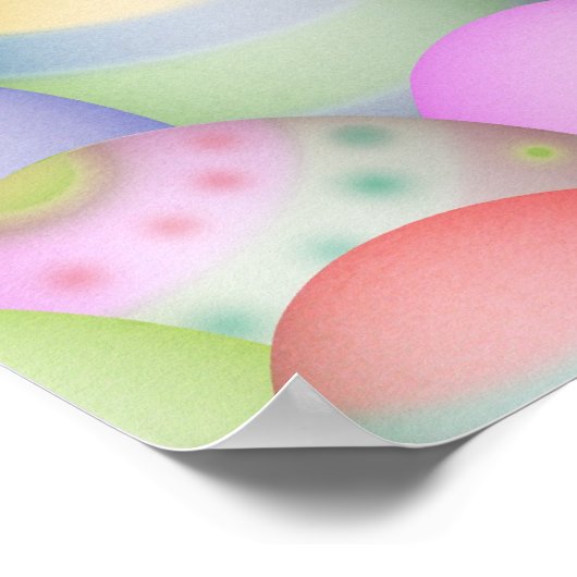Colored Easter Eggs Background ポスター (角)