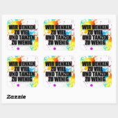 Colored Feiern Verbindet Sticker スクエアシール (シート)