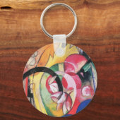 Colored Flowers (別名抽象芸術型枠)by Franz Marc キーホルダー (正面)
