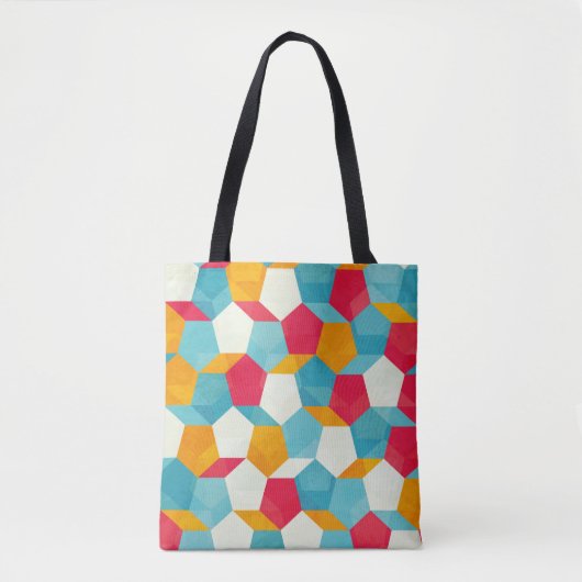 colored mosaic seamless pattern トートバッグ (正面)