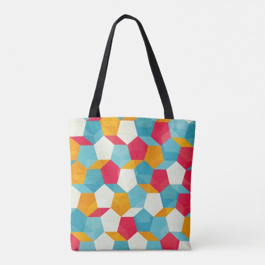 colored mosaic seamless pattern トートバッグ (裏面)