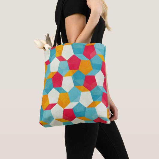 colored mosaic seamless pattern トートバッグ (クローズアップ)