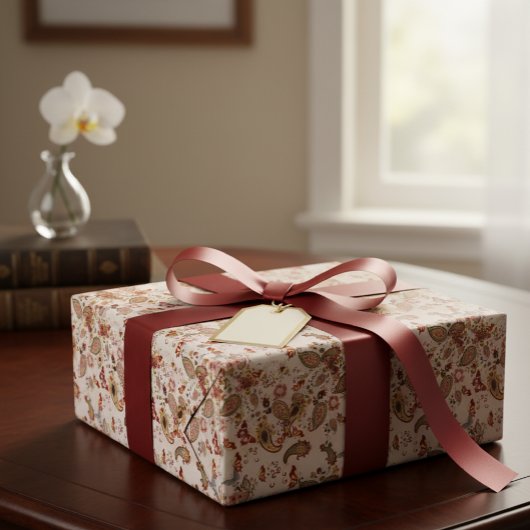 Colored paisley patterned wrapping paper ラッピングペーパー