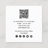 Colored Party Confetti Party Event Planner スクエア名刺 (裏面)