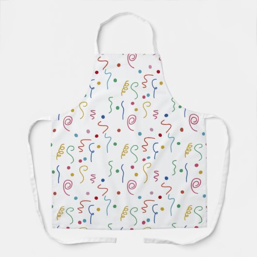 Colored Party Confetti Pattern エプロン (正面)