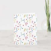 Colored Party Confetti Pattern カード (正面)