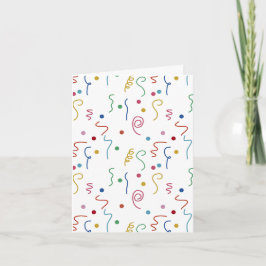 Colored Party Confetti Pattern カード