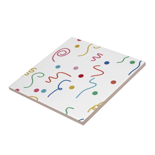 Colored Party Confetti Pattern タイル (側面)