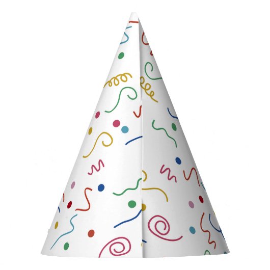 Colored Party Confetti Pattern パーティーハット (裏面)