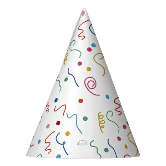 Colored Party Confetti Pattern パーティーハット (左)