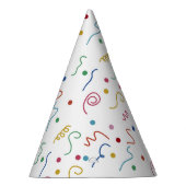 Colored Party Confetti Pattern パーティーハット (右)