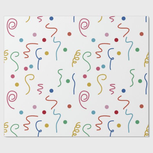 Colored Party Confetti Pattern ラッピングペーパー (フラット)