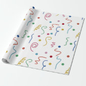 Colored Party Confetti Pattern ラッピングペーパー (アンロールド)