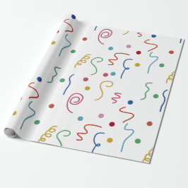 Colored Party Confetti Pattern ラッピングペーパー